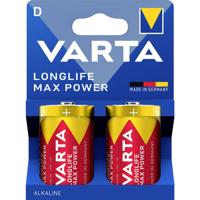 Varta VARTA Longlife Max Power D Blister 2 D batterij (mono) Alkaline 1.5 V 2 stuk(s)