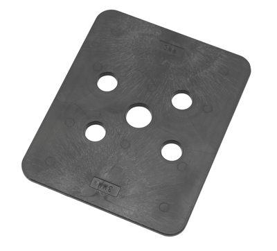GB hogedrukplaat 100x120x3 ABS drukbelasting 16200kg; 144 per zak | 144 stuks - GB349203