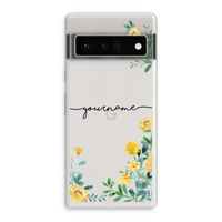 Gele bloemen: Google Pixel 6 Pro Transparant Hoesje