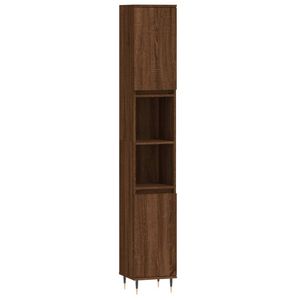 The Living Store Badkaast Bruineiken - - Afmetingen- 30 x 30 x 190 cm - Duurzaam materiaal