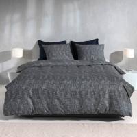 Dekbedovertrek Katoen Flanel Blitz - Zwart - Lits-Jumeaux XL (260x200 Cm) - Zwart Flanel - - Zo!Home - Dekbed-Discounter.nl