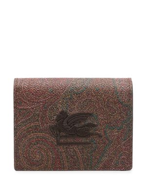 ETRO portefeuille à motif cachemire - Marron