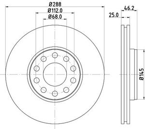 Remschijf Gecoat 54210PRO 8DD355109621