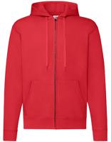 Fruit Of The Loom F401N Classic Hooded Sweat Jacket - Red - S