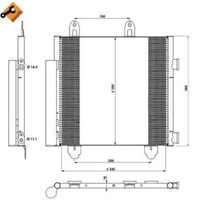 Condensor, airconditioning 350231