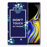 Samsung Galaxy Note 9 Silicone-hoesje Flowers Blue DTMP