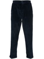 Kiton pantalon en velours côtelé à coupe droite - Bleu