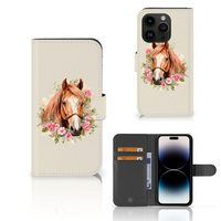 Telefoonhoesje met Pasjes voor iPhone 15 Pro Paard - thumbnail