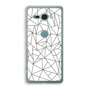 Geometrische lijnen zwart: Sony Xperia XZ2 Compact Transparant Hoesje