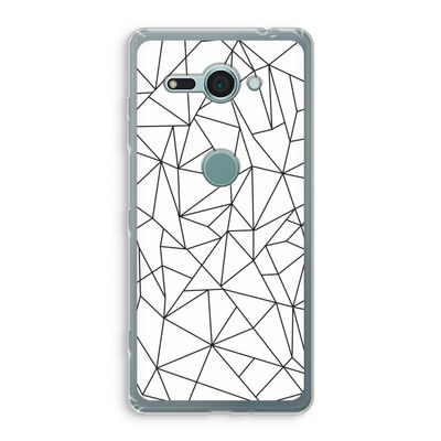 Geometrische lijnen zwart: Sony Xperia XZ2 Compact Transparant Hoesje