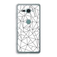 Geometrische lijnen zwart: Sony Xperia XZ2 Compact Transparant Hoesje