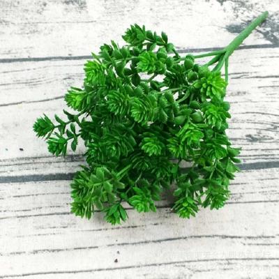 6 takken simulatie plant Guanyin gras imitatie plastic bloem Home plant decoratie (groen)