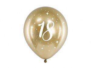 Glossy Ballonnen 18 goud (6st)