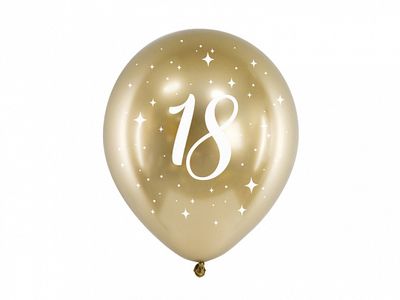 Glossy Ballonnen 18 goud (6st)