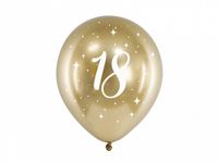 Glossy Ballonnen 18 goud (6st)