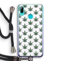 Weed: Huawei P Smart (2019) Transparant Hoesje met koord
