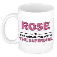 Rose The woman, The myth the supergirl cadeau koffie mok / thee beker 300 ml Rose The woman, The myth the supergirl cadeau koffie mok / thee beker 300 ml