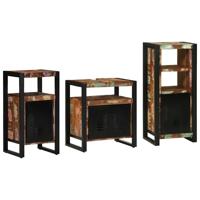 Badkamermeubelset met plank 3 pcs Multikleur 55 x 35 x 60 cm