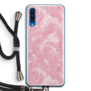 Abstract Painting Pink: Samsung Galaxy A50 Transparant Hoesje met koord