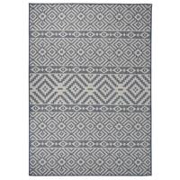 VidaXL Buitenkleed met patroon platgeweven 120x170 cm blauw