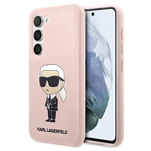 Karl Lagerfeld Ikonik Samsung Galaxy S23 5G siliconen hoesje - Roze