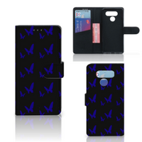 LG Q60 Telefoon Hoesje Vlinder Patroon - thumbnail