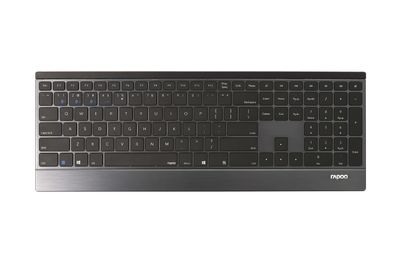 Rapoo9500M Multi-mode Wireless Ultra-slim Toetsenbord Toetsenbord Zwart