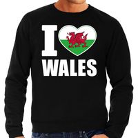 I love Wales supporter sweater / trui zwart voor heren 2XL  -
