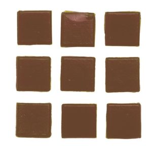 30x stuks vierkante mozaiek steentjes bruin 2 x 2 cm   -