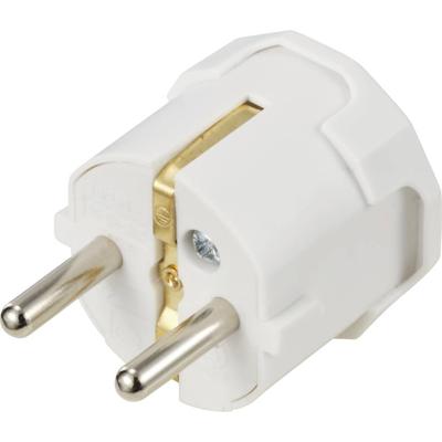 Sygonix SY-6618466 Stekker met randaarde Polypropyleen (PP) 250 V/AC Wit