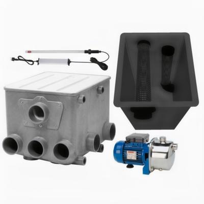 Aquaforte Compleet Vijverfilter Systeem met Trommelfilter, UV-C 40W, Spoelpomp & Biokamer