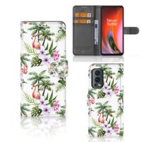 OnePlus Nord 2 5G | Telefoonhoesje | Met pasjeshouder | Flamingo Palms