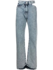MSGM jean droit à découpe - Bleu