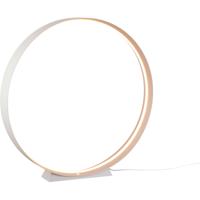 LED Vloerlamp - Musterring Loop - 1 Lichtpunt van 30 Watt - Dimbaar - Aanpasbare Lichtkleur - Geheugenfunctie - Afstandsbediening - Mat Wit - Metaal