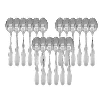 Koffielepels - 18x - Zilver - RVS - dessertlepels/theelepels/ijslepels
