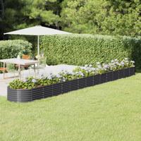 Plantenbak 620x80x36 cm gepoedercoat staal antracietkleurig - thumbnail