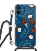 Kokosnoot roze: iPhone 12 mini Transparant Hoesje met koord