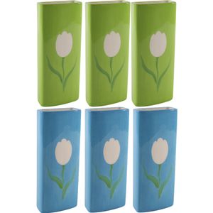 Set Radiatorbak waterverdampers 6x stuks - porselein - 20 x 8 cm