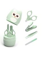 Baby Nail Kit, 4-In-1 Baby Nail Care Set With Cute Case, Baby Nail Clippers, Scissors, Nail File & Tweezers, Baby Manicure Kit And Pedicure Kit For Newborn, Infant, Toddler Green / 4-in-1 Kit