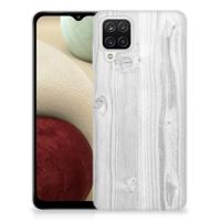 Samsung Galaxy A12 | Bumper Hoesje | White Wood