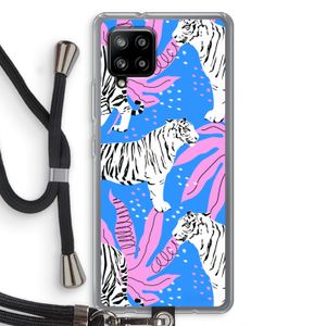 Tijger: Samsung Galaxy A42 5G Transparant Hoesje met koord