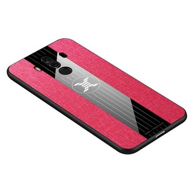 Voor Huawei mate 10 Pro XINLI stiksels doek Textue schokbestendig TPU beschermhoes (rood)