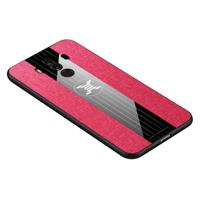 Voor Huawei mate 10 Pro XINLI stiksels doek Textue schokbestendig TPU beschermhoes (rood)