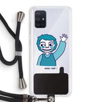 Zwaai: Samsung Galaxy A71 Transparant Hoesje met koord