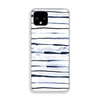 Ink Stripes: Pixel 4 Transparant Hoesje Ink Stripes: Pixel 4 Transparant Hoesje