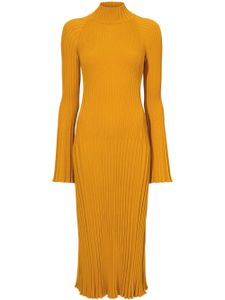 Proenza Schouler robe mi-longue nervurée à col roulé - Orange