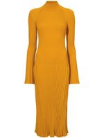 Proenza Schouler robe mi-longue nervurée à col roulé - Orange