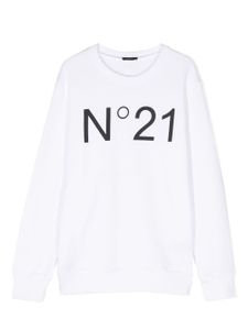 Nº21 Kids sweat en coton à logo imprimé - Blanc