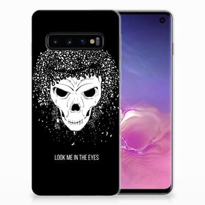 Silicone Back Case Samsung Galaxy S10 Skull Hair