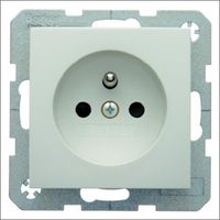 Stopcontact met penaarde polwarwit glanzend